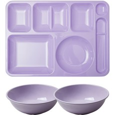 餐盤高手 韓式餐盤 + 麵碗 2件組, 紫丁香紫, 1套