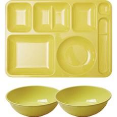 餐盤達人 韓式餐盤 + 麵碗 2件組, 檸檬黃, 1套