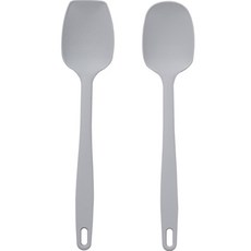 Kitchen Factory 矽膠副食品多功能匙 + 方形料理匙套組, 灰色, 1個