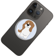 스페이스쉴드 맥세이프 호환 일러스트 투명 마그넷 S톡 스마트 핑거링, 몽실이, 1개