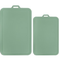 Silicone Story 白金矽膠雙面砧板 2件組 薄荷綠, 1套, 大 + 中
