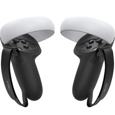 kiwidesign Oculus Quest 2 Kiwi 第2代 控制器握把保護套 雙手用套組 腕帶 黑色, 1套, 單一商品