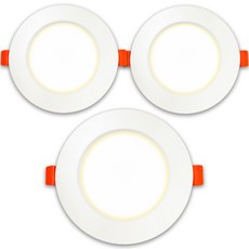 Gaon LED 崁燈 8W 自然白光, 3個, 白色