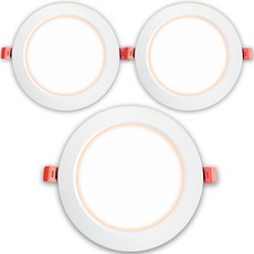 Gaon LED 筒燈 12W 燈泡顏色, Clova White, 3個