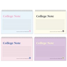 ibis PP 橫式上翻筆記本 4件組, 1套, 天空藍, 紫色, 黃色, 粉紅色