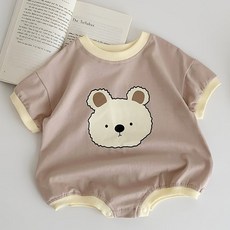 STARDOOR 嬰幼兒大熊圓領短袖包屁衣