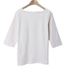 시크블랙 여성용 통기성 노이라 무지 스퀘어넥 5부소매 베이직 티셔츠 cpt12102k32