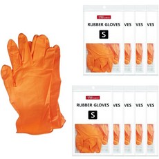Draw Life 丁腈橡膠手套 雙手組, 10套, 小(S), 橘色
