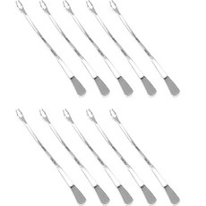 Willive 韓國產 304不鏽鋼 龍蝦叉 螃蟹叉, 銀色, 10個