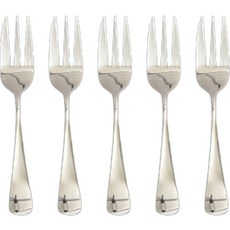 Willive 韓國產 304不鏽鋼 Nino 餐具叉子, 5個, 銀色