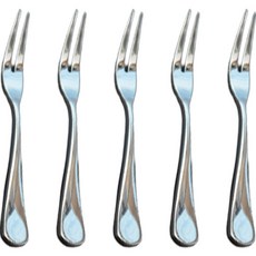 Willive 韓國製 304不鏽鋼 Nino 餐具 牡蠣叉, 5個, 銀色