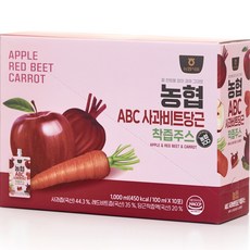 Nonghyup ABC蘋果甜菜根紅蘿蔔汁, 10個, 100ml