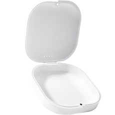 波浪紋便攜式維持器矯正器假牙收納盒, 白色