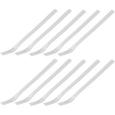 HAEMO Willive 韓國製不鏽鋼Zen餐具茶叉 銀色, 單品, 10個