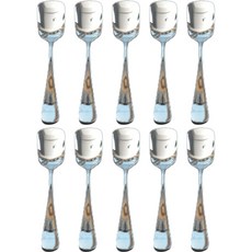 윌리브 국산 304스텐 니노 커트러리 아이스크림 스푼, 실버, 10개