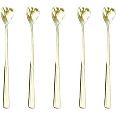 해모 윌리브 국산 304스텐 하트 티타늄 커트러리 티스푼 롱, 단품없음, 5개