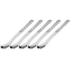 Willive 韓國製Zen不鏽鋼圓形餐具茶匙, 5個, 單品