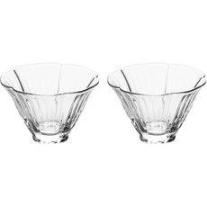 KITCHENCHOIS Belle Design 耐熱玻璃玫瑰茶杯, 2個, 透明