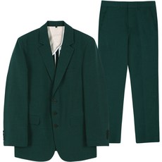 Duak 男士大尺碼正式亞麻三釦西裝套裝