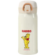 HARIBO 哈瑞寶 金熊 一鍵式隨行杯, 350ml, 米色, 1個