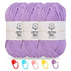 針織棉 dolsil 50g*3p+單環 5p 套組, 40顆薰衣草, 1個