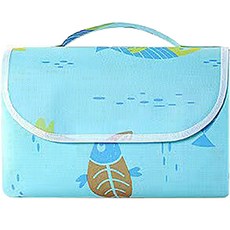 Bong Bong 便攜式防水野餐墊, 魚兒藍