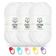 針織棉 dolsil 50g*3p+單環 5p 套組, 1 白色, 1個