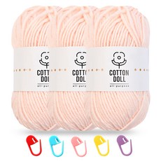 니뜨 코튼돌실 50g x 3p + 단수링 5p 세트, 1개, 9 소프트스킨