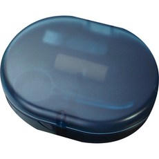 霧面維持器牙套假牙保管收納盒, 1個, 藍色