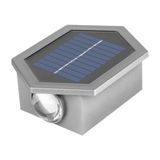 MIREU 太陽能壁燈 六角形, 銀