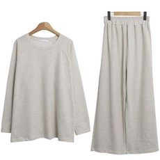 女款苦苣基本款鬆緊長褲套裝 cpset2611k33