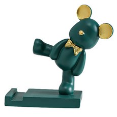 小熊手機支架裝飾支架 綠色, 1個