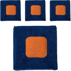 J-Eun 方形擦手巾, 海軍藍, 4個