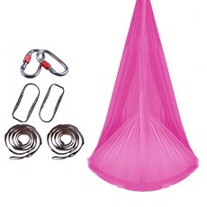 Yoonslabs 家用彈力繩結瑜珈吊床, 玫瑰色, 1個