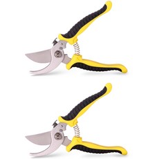 DAILY LIVING 防滑手柄園藝剪刀 黃黑色, 2個