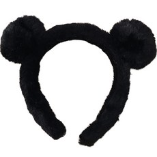 Eumes 粉絲見面會款 柔軟小熊髮箍, 黑色, 1個