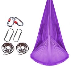 Yoonslabs 家用彈力繩結瑜珈吊床, 紫色, 1個