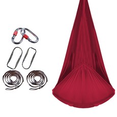Yoonslabs 家用彈力繩結瑜珈吊床, 酒紅色, 1個