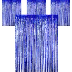 윰스 생일파티 은박 커튼 1m, 블루, 10개