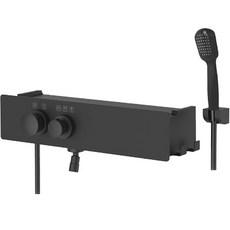 제이시엘 선반 수전형 럭셔리 샤워기 세트 J1-1000 올 무광 블랙, 1세트