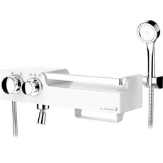 JCL 架子花灑頭 J1-1000 Plus CW 套組鉻白色, 1套
