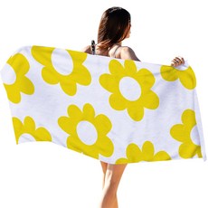 Yums 花朵大型海灘巾, 1個, 黃色