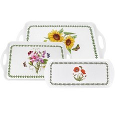 PORTmeIRION 波特玫琳恩 Botanic Garden 上菜托盤3件組 D, 香豌豆 + 隨機出貨