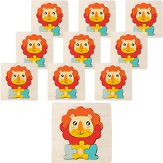 minhwashop 樹形拼圖原木拼圖獅子 UDOWD0112, 10個, 6件