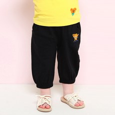 milk mile 童款日常休閒可愛鱷魚刺繡寬鬆感束口褲