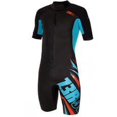 ZEROD Swimrun 入門款防寒衣, 黑色 + 環礁藍