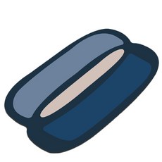 Witherhome 簡約雙色吸水地墊 60 x 40 cm, 藍色, 1個