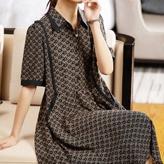 아뗄릭 고디일루 카라 버튼 패턴 착시 슬림효과 미디 원피스 02019 빅사이즈 포함