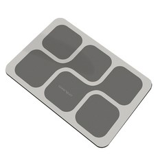 WID HOME 極簡方塊拼圖防滑地墊 90 x 60 cm, 灰色, 1個