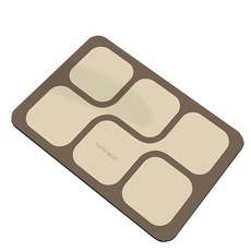 Widerhome 極簡方形拼圖防滑地墊 80 x 50 cm, 棕色